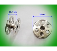 Шпуля B9117-563-000 для швейних машин Brother, Juki, Singer. Розміри: 28 x 11.7 x 6 мм