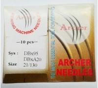 Игла DBx95 Archer с тонкой колбой для прямострочных  швейных машин, средние и тяжелые ткани