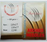 Игла DPx17 Archer для колонковых и прямострочных машины, тяжелых ткани и кожа