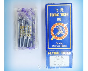 Игла DPx17 Flying Tiger для тяжелых тканей и кожи.