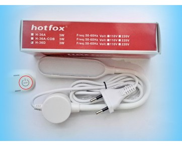 Світильник Hotfox H-36D на магніті, для швейних машин та верстатів на гнучкій ніжці з вилкою Сенсорний вимикач ON/OFF на корпусі лампи