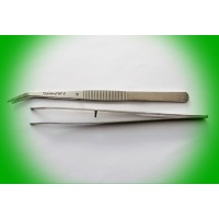 Пінцет TWE-6 з вигнутими кінчиками та насічками